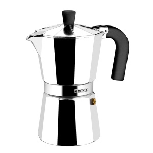 Espressor cafea Monix Vitro Express, 3 cesti, aluminiu, design clasic