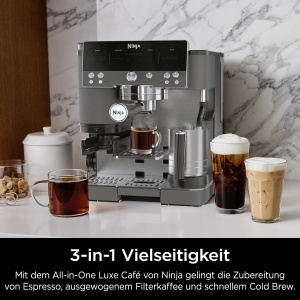 Espressor cafea Ninja Luxe Cafe Premier 3-in-1, Metallic Grau, 25 setari macinare - Img 7
