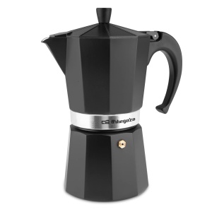 Espressor cafea Orbegozo KFN 910, 9 cesti, aluminiu, negru