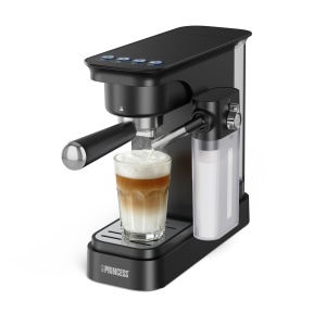 Espressor cafea Princess 20 Bar, 0,8 L, 2 cesti simultan, cu recipient pentru lapte