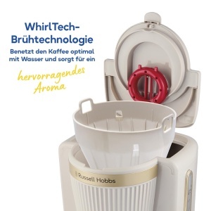 Espressor cafea Russell Hobbs Bronte, 1,25 l, 10 cesti, steingrau - Img 6
