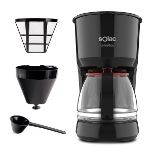 Espressor cafea Solac CF4036, 1.25 l, 750 W, negrurosu