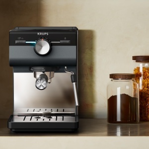 Espressor manual Krups Authentic XP384G10 15 bar Dark Silver functie spumare lapte - Img 9