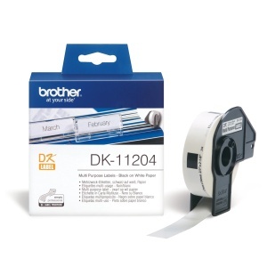 Etichete Brother DK-11204, 54 x 17 mm, 400 bucati, alb cu negru - Img 2