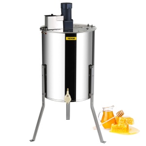 Extractor de miere electric VEVOR DD-48, 140W, inox, capacitate 48 rame