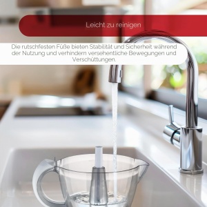 Extractor de suc Bergner NOIA 40W 1.2L cu motor automat si container transparent, albastru-alb - Img 4