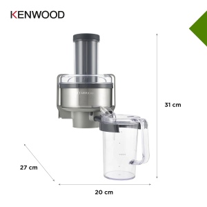 Extractor de suc Kenwood AT641, inox, capacitate 1L, pentru Cooking Chef KM 070 - Img 3