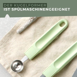 Fackelmann Ecolution Kugelausstecher - Formator pentru fructe si unt 18x3 cm Mint - Img 7