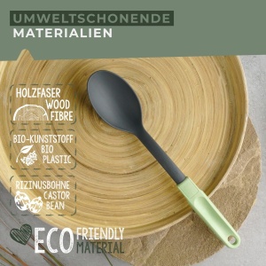 Fackelmann Ecolution Lingura pentru servire 33 cm Bio-plastic si fibre de lemn Mint si Gri - Img 4