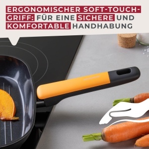 Fackelmann Grillpfanne Soft 28 cm Aluminiu Forjat Strat Ceramic Greblon CK2 Maner Soft-Touch - Img 6