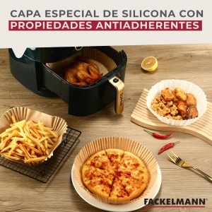 Fackelmann Hartie pentru Air Fryer 16 cm Antiaderenta Rezistenta la Temperaturi Inalte - Img 5
