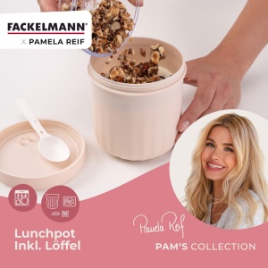 Fackelmann Lunchpot 500 ml Pastel Beige Rezistent la scurgeri Compatibil cu microunde - Img 2