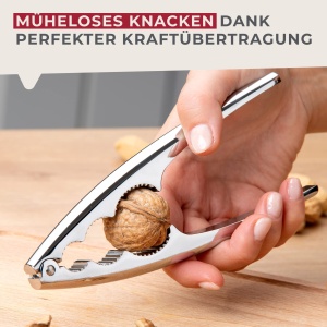 Fackelmann Nussknacker 17cm Zink Argintiu Manere Ergonomice - Img 4