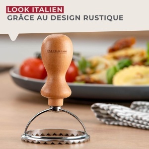 Fackelmann Ravioli Stempel Ergonomic Design Buchenholz Maner - Img 5