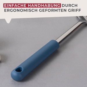 Fackelmann Schlitzwender Essential din otel inoxidabil maner ergonomic albastru ideal pentru prajire - Img 4