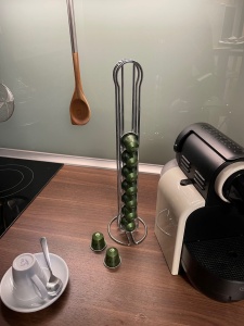 Fackelmann Suport Capsule Cafea Nespresso 20 Bucati Metal Cromat 2 Coloane - Img 2
