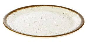 Farfurie asimetrica APS 84511, 25 cm, melamin, crema maro
