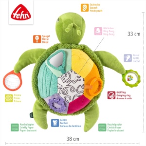 Fehn Activity Meeresschildkrote XL 043136 Jucarie pentru dezvoltare senzoriala si motorica 38x33 cm - Img 5