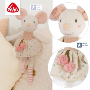 Fehn Bean Bag Mouse - Playmate, Protector & Cuddly Friend: Stuffed Toy - pentru bebelusi si copii mici de la 0+ luni - Img 5