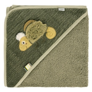 Fehn Kapuzenbadetuch Chameleon 042498 Prosop bebe cu gluga 80x80 cm material moale