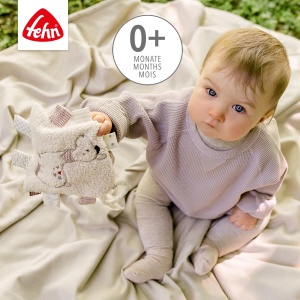 Fehn Knistertuch Lama 058178 Jucarie pentru Bebelusi cu Rasfoiala si Quietsche - Img 3