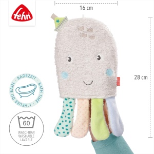 Fehn Waschhandschuh Oktopus 054576 Material Frottee si Velours 25 cm - Img 5