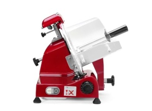Feliator HENDI, Profi Line 250, Diametru cutit: 250mm, Feliator alimentar, Grosime de taiere reglabila continuu (0-12mm), 220-240V/320W, 514x484x(H)373mm, Aluminiu, Otel inoxidabil, Rosu - Img 3