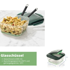 Feliator legume Genius Nicer Dicer Chef, 18 piese, culoare verde mint - Img 6