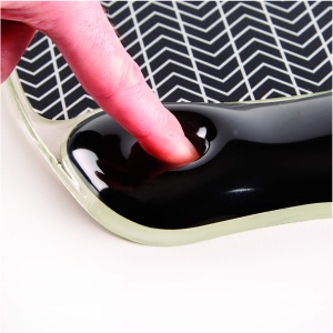 Fellowes Mouse Pad cu cristale pentru incheietura mainii, cu umplutura de gel, ergonomic, lavabil, model in zig-zag - Img 4