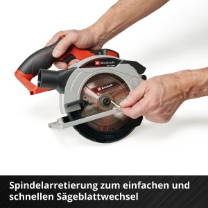Ferastrau circular cu acumulator Einhell TE-CS 18/165-1 Li-Solo Power X-Change (panza de ferastrau 18 V, Li-Ion, O165 x O20 mm, reglare fara unelte la adancimea de taiere + unghi de inclinare, fara baterie si incarcator) - Img 9
