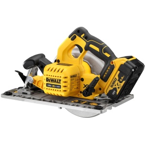 Ferastrau circular de mana cu acumulator Dewalt de 18 volti DCS572NT o panza de ferastrau 184 x 16 mm adancime maxima de taiere la 90deg 58 mm setare  - Img 2