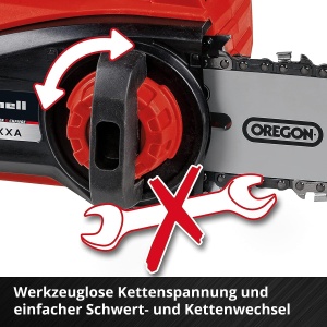 Ferastrau cu lant cu acumulator Einhell Professional cu o singura mana FORTEXXA 18/20 TH Power X-Change (Li-Ion, 18 V, motor fara perii, lama si lant de calitate OREGON de 20 cm, max. 3.800 min-1, fara baterie si incarcator) - Img 7
