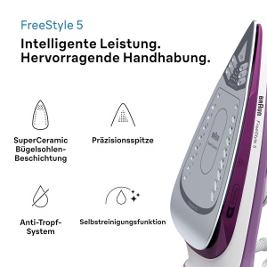 Fier de calcat Braun TexStyle 5 SI 5037 VI, 2700W, Dampfsto 200 gmin, Violet - Img 2