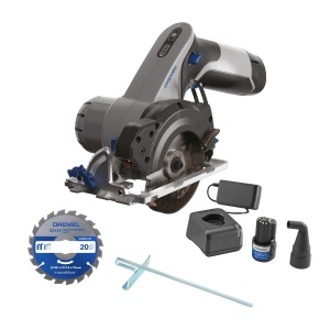 Fierastrau circular compact cu acumulator Dremel CS12V-S1, 12V, motor fara perii, ghidaj laser