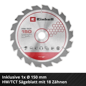 Fierastrau circular Einhell TE-CS 18150-2 Li Solo 18V LED 49mm - Img 6