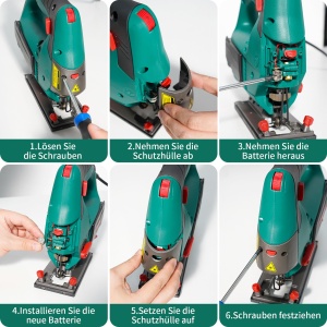 Fierastrau electric HYCHIKA 800W cu laser si 6 lame adancime taiere 110mm unghi reglabil -45deg pana la 45deg - Img 5