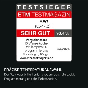 Fierbator AEG Deli 5, 2400 W, 1.7 l, 5 trepte de temperatura - Img 2
