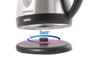Fierbator apa Concept rk3130, 1.2 L, 1630 W, inox mat si negru - Img 2