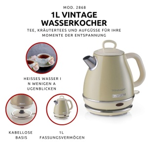 Fierbator electric Ariete 2868, 1L, 1630W, culoare bej - Img 4