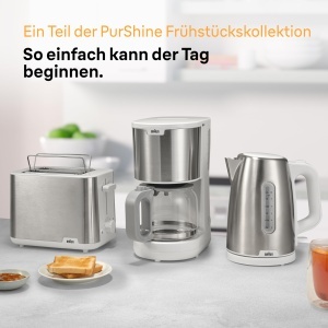 Fierbator electric Braun PurShine WK1500 WH, 1.7L, 2200W, Alb - Img 7