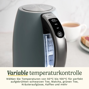 Fierbator electric Cuisinart SmartElite 1,7 L 3 kW Denim cu control temperatura - Img 3