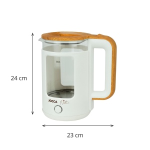 Fierbator Jocca Nature Line 18L 1500W Sticla Borosilicata Alb - Img 2