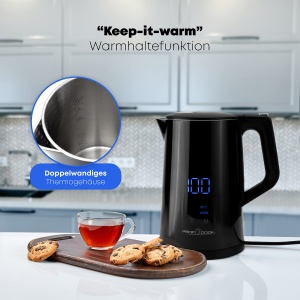 Fierbator ProfiCookr cu setare de temperatura 17L Selectarea temperaturii 50deg-100degC Afisarea temperaturii tinta si reala Functia de mentinere la c - Img 3