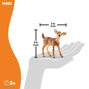 Figurina animale Schleich WILD Life Vitel alb cu pete 5 x 2 x 5 cm - Img 5
