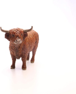 Figurina Bovine Schleich Hochland Bulle 13919, 14 x 6 x 8 cm, Detaliu Realist - Img 8