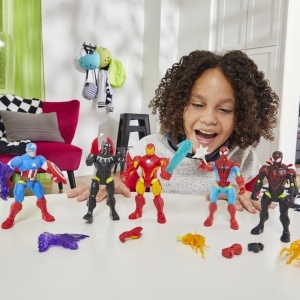 Figurina de actiune Marvel Venom MixMashers, personalizabila, 12 cm, negru - Img 11