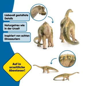 Figurina Dinosaur Schleich Diplodocus 15047, 6 x 28 x 9 cm, pentru copii de la 3 ani - Img 4
