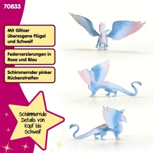 Figurina Dragon Schleich BAYALA Kristalldrache, 32 x 25 x 15 cm, Albastru-Roz - Img 3
