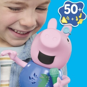 Figurina interactiva Peppa Pig Schorsch, 20 cm, cu 50 sunete si melodii - Img 9