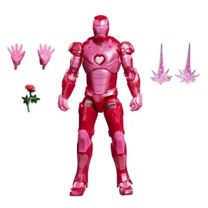 Figurina Iron Man I Love You 3000, Marvel Legends, 15 cm, design roz
